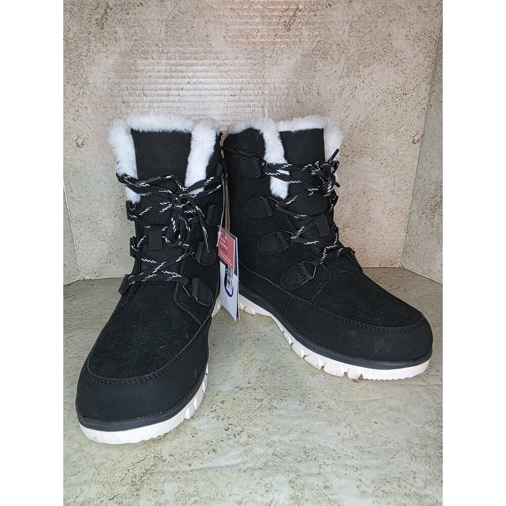 Universal Thread Corie Waterproof Winter Boots Women Sz 6 Outdoor Faux Fur Lined